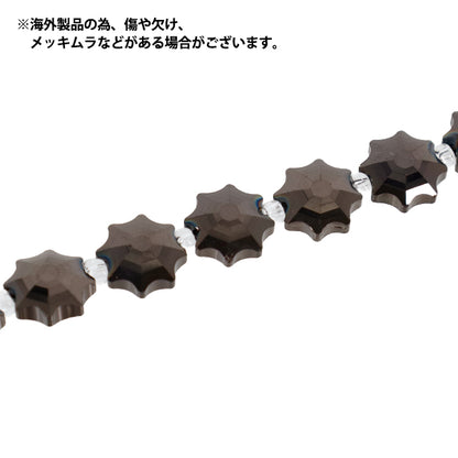 ビーズ 『ガラスビーズ スパイダーウェブ 約10mm ガンメタル JAN25-36-T』