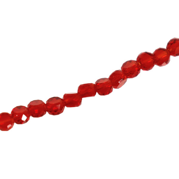 Perlen "GlasPerlen Flacher Rundschliff ca. 3 mm rot JAN25-66-F“
