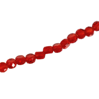 Perlen "GlasPerlen Flacher Rundschliff ca. 3 mm rot JAN25-66-F“