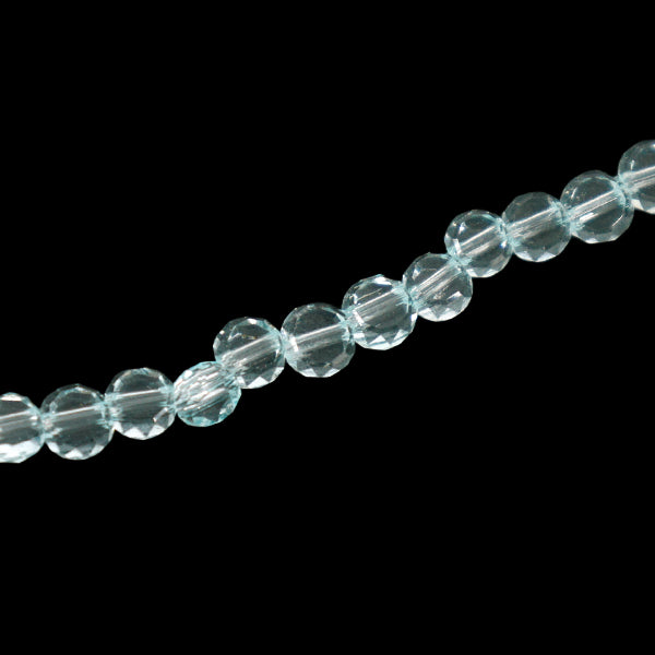 Perlen "GlasPerlen Flacher runder Schliff, ca. 3 mm, hellblau JAN25-66-G“
