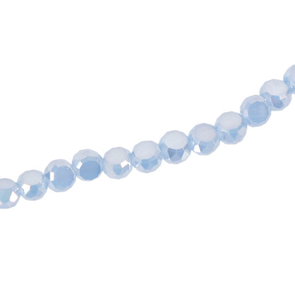 Perline "vetroPerline Taglio rotondo piatto di circa 3 mm raster blu baby JAN25-66-J"