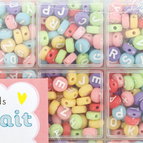 PackPerles "AlphabetPerles Pastel plat rond YZ-HD-B-4"