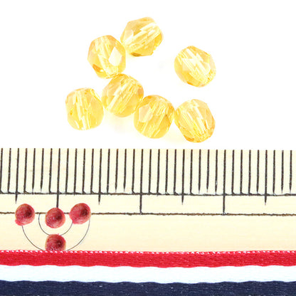 구슬 "Fire Polish Topaz 5mm 20 정제"