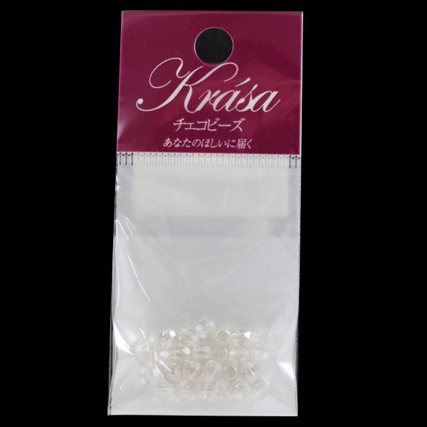 Perlen "Fire Polish Crystal White Star 4mm 25 Tabletten"