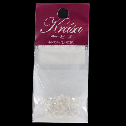 Perlen "Fire Polish Crystal White Star 4mm 25 Tabletten"