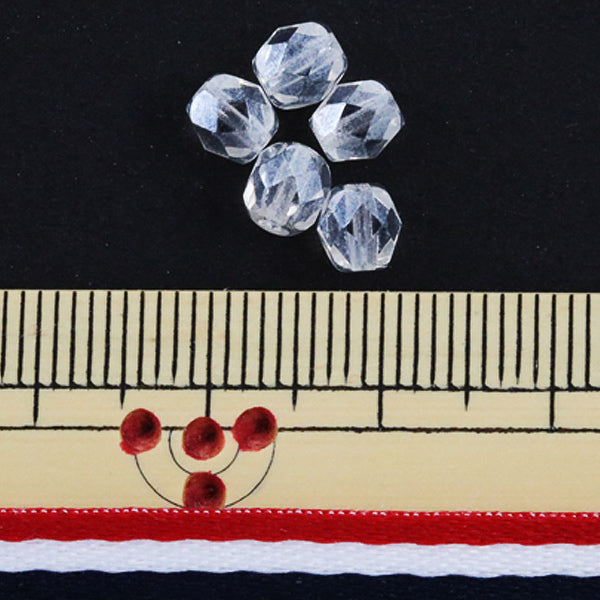 Perlen "Fire Polish Crystal White Star 5mm 20 Tabletten"