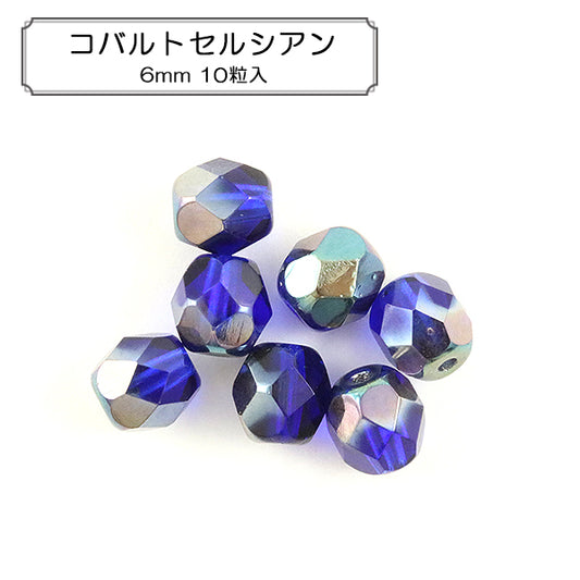 Perles ``Fire Polish Cobalt SeLecien 6mm 11 grains”