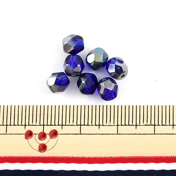 خرز ``الكوبالت البولندي الناري SeLecien 6 ملم 11 حبة"