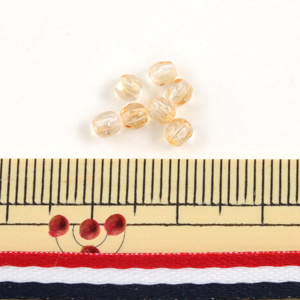 ビーズ 『ファイアポリッシュ シャンパンラスター 3mm 25粒入』