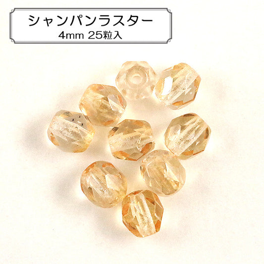 Perline "Fire polet Champagne Star 4mm 25 compresse"