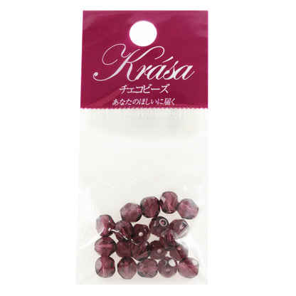 Beads "Fire Polish Amethyst 6mm 20 tablets"