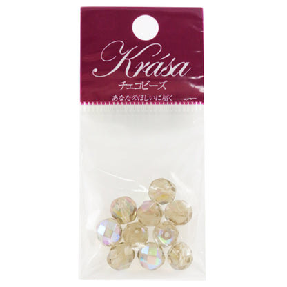 Beads "Fire Polish Black Diamond AB 8mm 10 tablets"