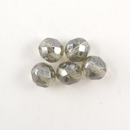 구슬 "파이어 폴란드 블랙 다이아몬드 화이트 스타 8mm 10 정제"