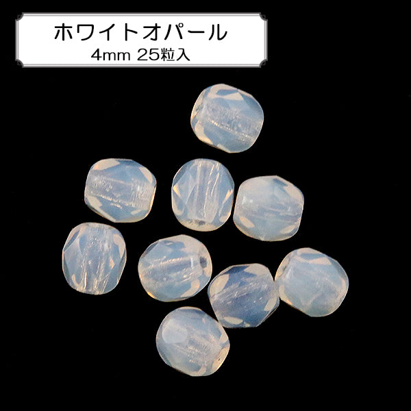 Perline "Opal bianco polacco da fuoco 4mm 25 compresse"