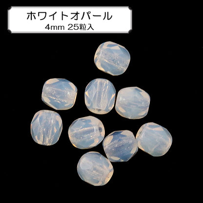 Perline "Opal bianco polacco da fuoco 4mm 25 compresse"