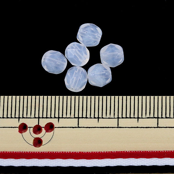 Perline "Opal bianco polacco per il fuoco 6mm 12 compresse"