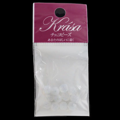 Perline "Opal bianco polacco per il fuoco 6mm 12 compresse"