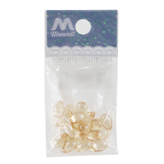 خرز "الجمهورية التشيكية"خرز قطرة بريق أصفر 6*9 مم 20 قطرة