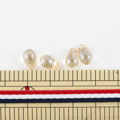 Cuentas "República ChecaCuentas Drop de trama amarillo 6*9 mm 20 tabletas]