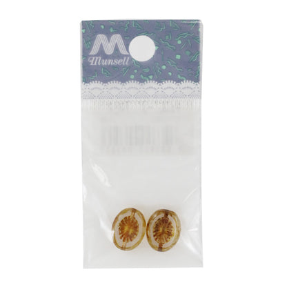 구슬 "체코구슬 아네모네 크리스탈 라바틴 14*10mm 2 정제]