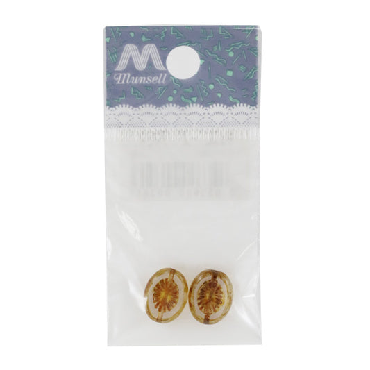 خرز "الجمهورية التشيكية"خرز شقائق النعمان كريستال تراباتين 14*10 ملم 2 قطعة