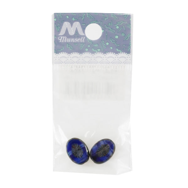 구슬 "체코구슬 아네모네 아프리카 종파 14*10mm 2 정제]