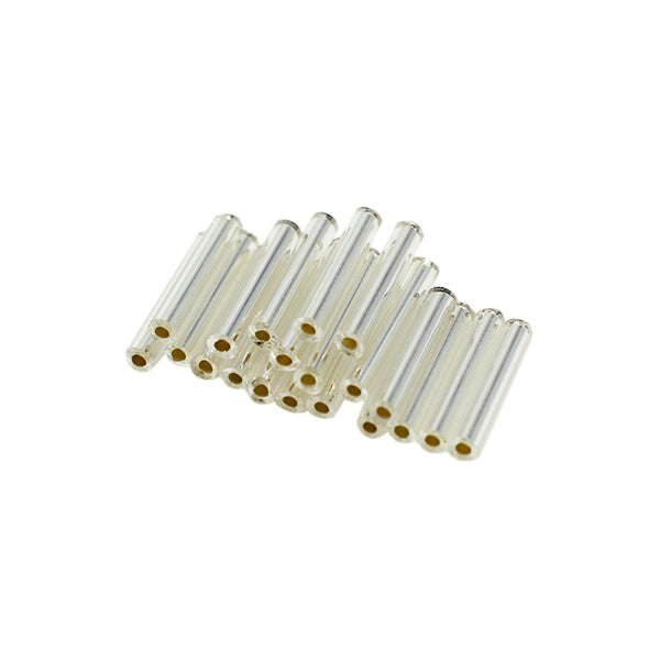 Beads "Czech seedBeads Bugle Silver 1.5cm 20 pieces]