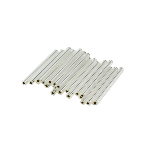 Perlen "Tschechischer SamenPerlen Bugle Silber 3cm 20 Stücke]