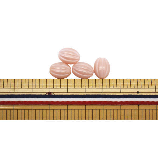 Beads "Czech RepublicBeads Almond satin pink 1.2cm x 0.9cm 4 pieces "