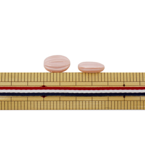 Beads "Czech RepublicBeads Almond satin pink 1.7cm x 1.1cm 2 pieces "