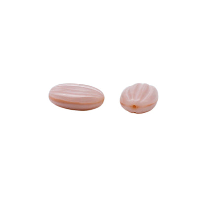 Beads "Czech RepublicBeads Almond satin pink 1.7cm x 1.1cm 2 pieces "