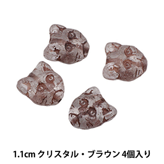 Perlen "Tschechische RepublikPerlen Katzengesicht kristallbraun 1,1 cm 4 Stücke BV B000491]