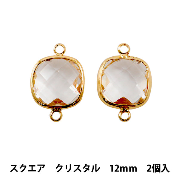 自然クリスタル アクセサリー素材 アクセサリー素材 『ビジュージョイントパーツ GN-28-D01 スクエア