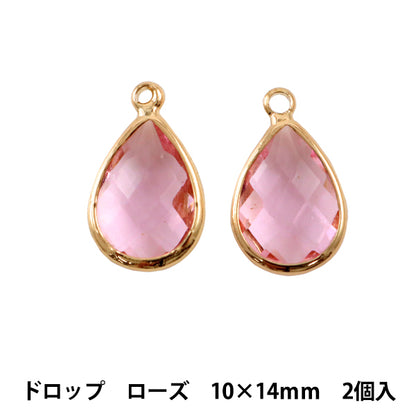 配件材料“ Bijou零件GN-28-E02 Drop Rose 10x14mm 2件”