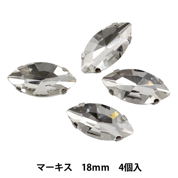 配件材料 "玻璃宝石零件GN-29-02S marquis 9x18mm 4个"【Yuzawaya限定商品】