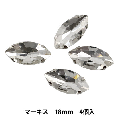配件材料 "玻璃宝石零件GN-29-02S marquis 9x18mm 4个"【Yuzawaya限定商品】