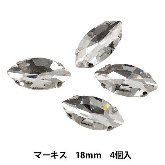 配件材料 "玻璃宝石零件GN-29-02S marquis 9x18mm 4个"【Yuzawaya限定商品】