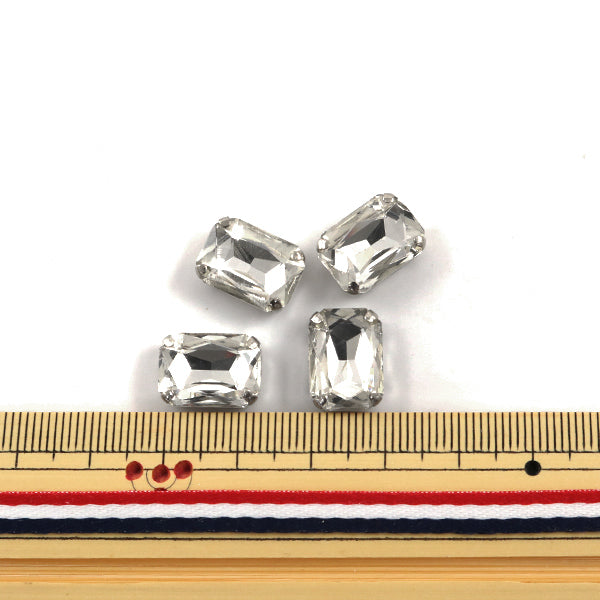 مادة الإكسسوار "أجزاء زجاج بيجو GN-29-10S مستطيلة 10 × 14 مم 4 قطع" [Yuzawayaمنتجات محدودة]