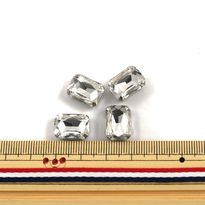 مادة الإكسسوار "أجزاء زجاج بيجو GN-29-10S مستطيلة 10 × 14 مم 4 قطع" [Yuzawayaمنتجات محدودة]