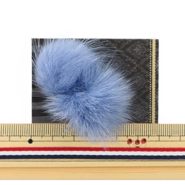 أجزاء الملحقات "كرة المنك باللون الأزرق الدخاني مع حلقة، قطعتان، حوالي 25-30 مم GN-42-P"