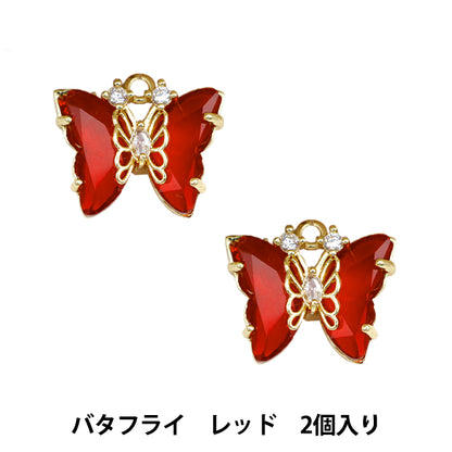 Accessoires Material "Biju Charm Butterfly Red GN-28-24SS-02"