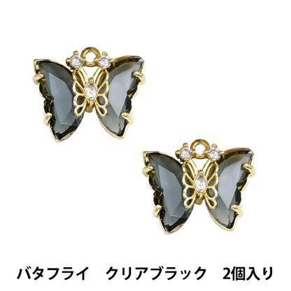 Zubehörmaterial "Bijouharm Butterfly Clear Black GN-28-24SS-02"