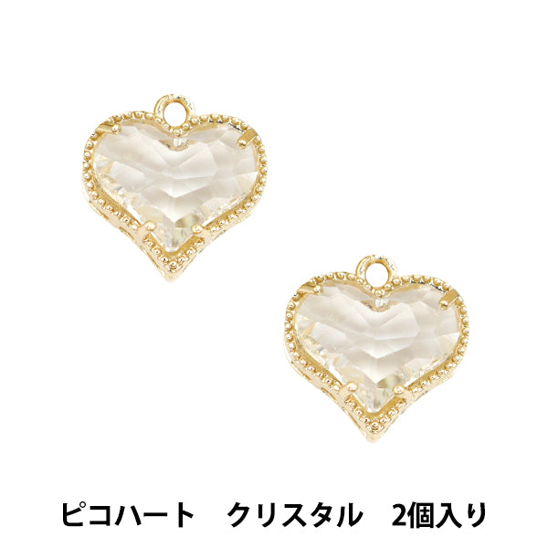 Material de accesorios "Bijou Charmer Picoheart Crystal GN-28-24SS-03"