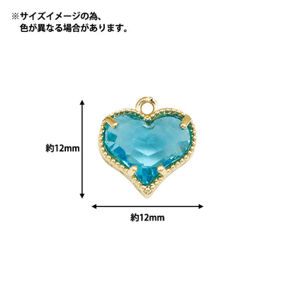 Material de accesorios "Bijou Charmer Picoheart Crystal GN-28-24SS-03"