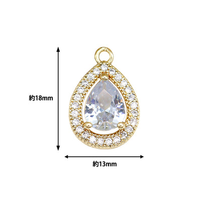 Materiale accessorio "Bijou Charm Princess Drop Crystal AB GN-28-24SS-06"