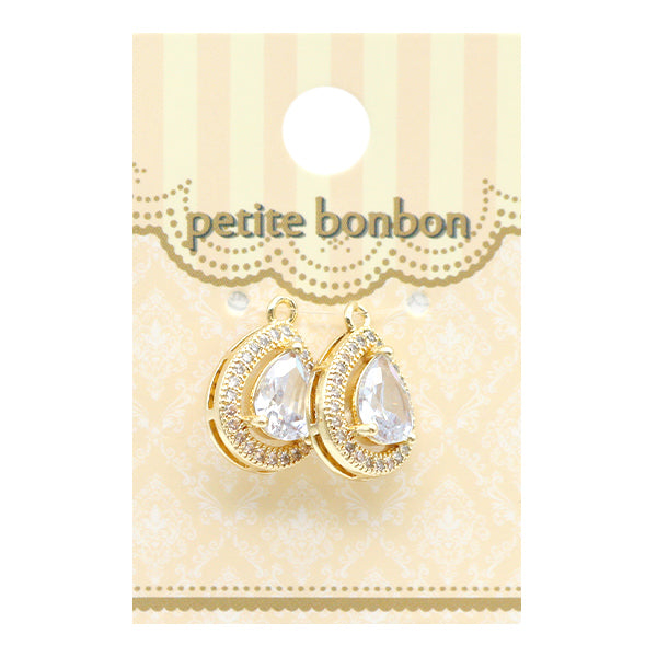 Material accesorio "Bijou Charm Princess Drop Crystal AB GN-28-24SS-06"