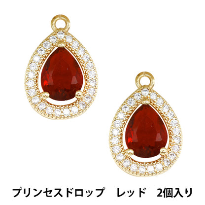 مادة الإكسسوار "Bijou Charm Princess Drop Red GN-28-24SS-06"