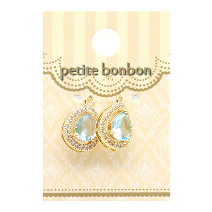 Material de accesorios "Bijou Charm Princess Drop Pale Blue GN-28-24SS-06"