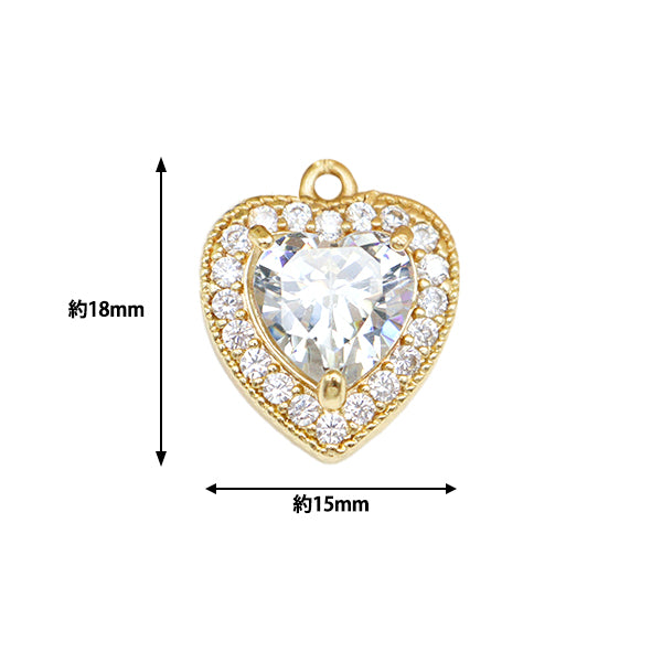 Accessoires Material "Bijou Chamous Heart Crystal AB GN-28-24SS-07"