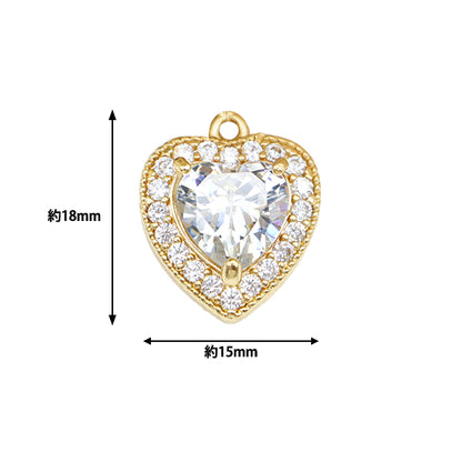 Accessoires Material "Bijou Chamous Heart Crystal AB GN-28-24SS-07"